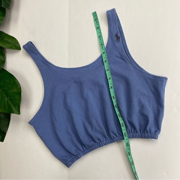 Urban Renewal Remade Button-Down Polo Vintage Tank Top Cropped Size M/L - Picture 5 of 9